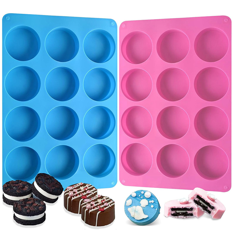 Soap Making Dish - قوالب سيليكون دائرية بـ 12 تجويفًا