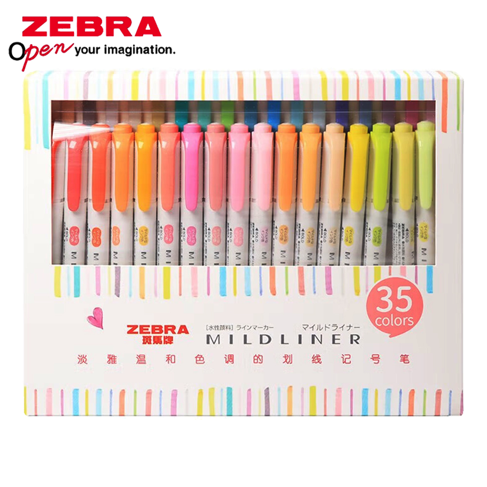 35 لون زيبرا Mildliner هايلاند - مراجعة Zebra Pen Mildliner وسعره