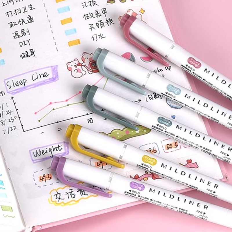 قلم تمييز زيبرا ميلدلاينر، ألو - مراجعة Zebra Pen Mildliner وسعره