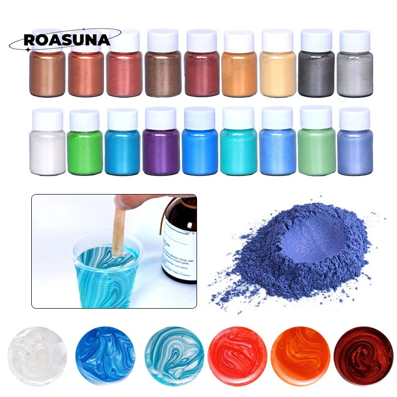 24 لون مسحوق اللؤلؤ الميكا لرا - مراجعة Oxide Pigment Soap وسعره