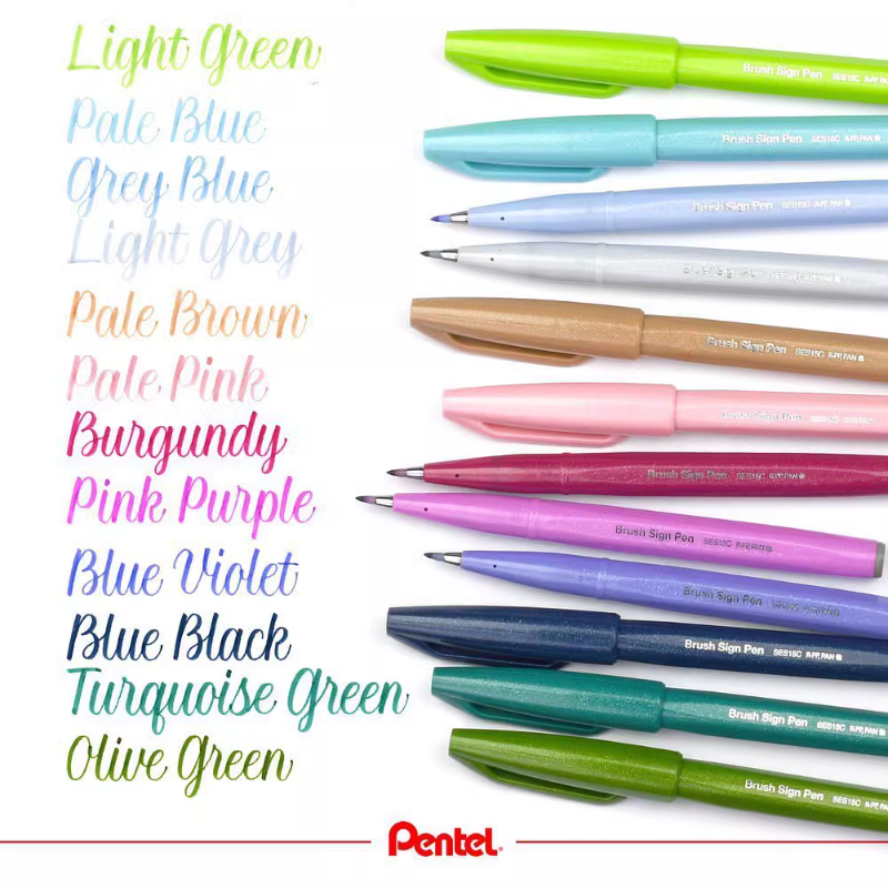 1 قطعة Pentel Fude فرشاة اللمس - مراجعة Pentel Pen Sign Pen وسعره