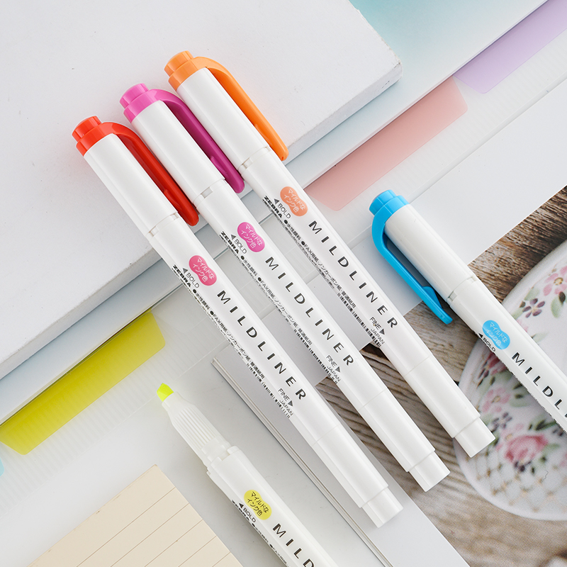 Zebra-قلم تحديد Mildliner برأس - مراجعة Zebra Pen Mildliner وسعره